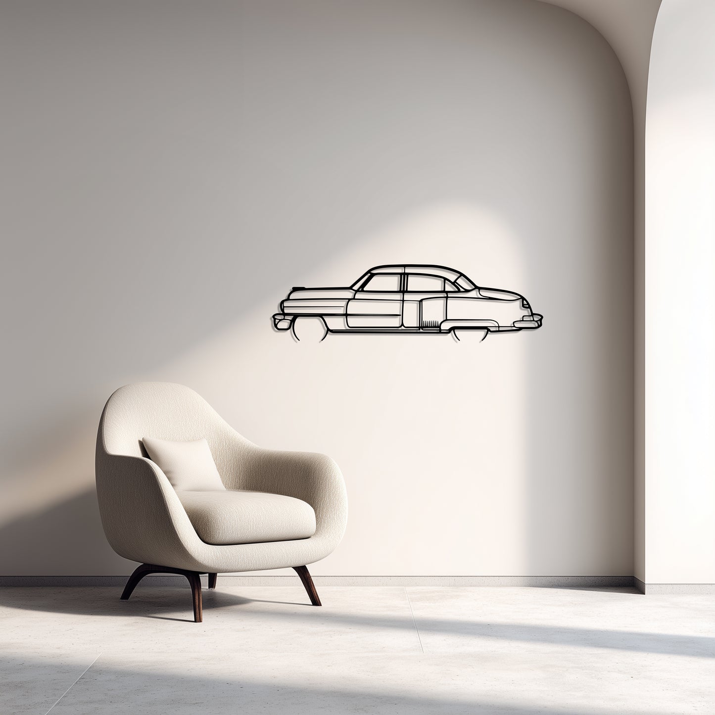 Cadillac Fleetwood Metal Car Silhouette Wall Art — Side