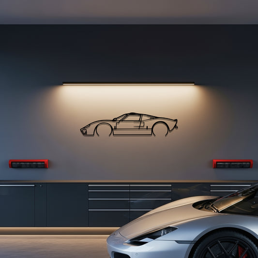 Ford GT Metal Car Silhouette Wall Art — Side
