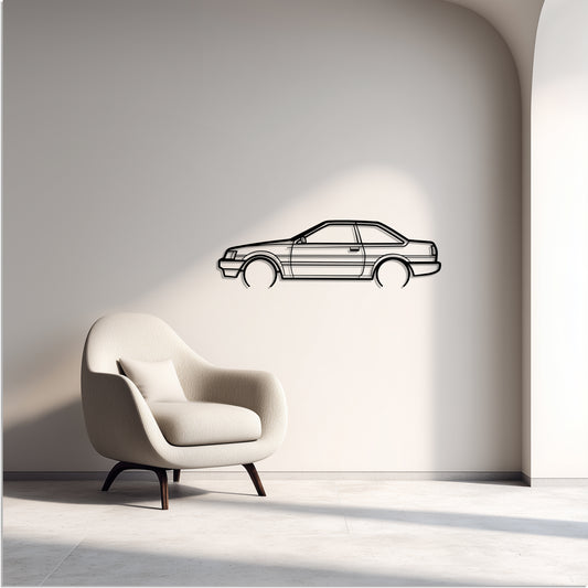 1983 AE86 Trueno Metal Car Silhouette Wall Art — Side