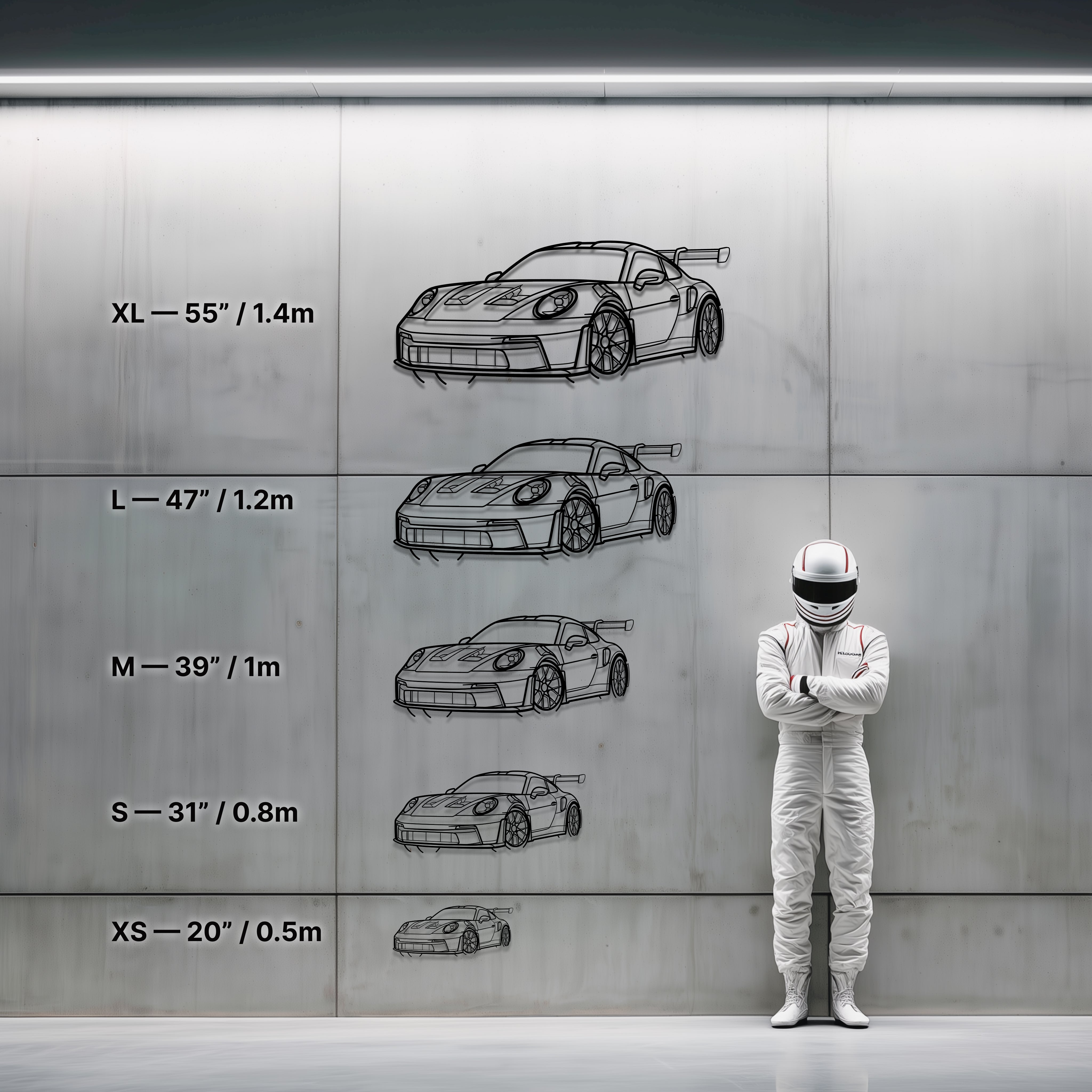 1969 Camaro Metal Car Silhouette Wall Art — Front 45°