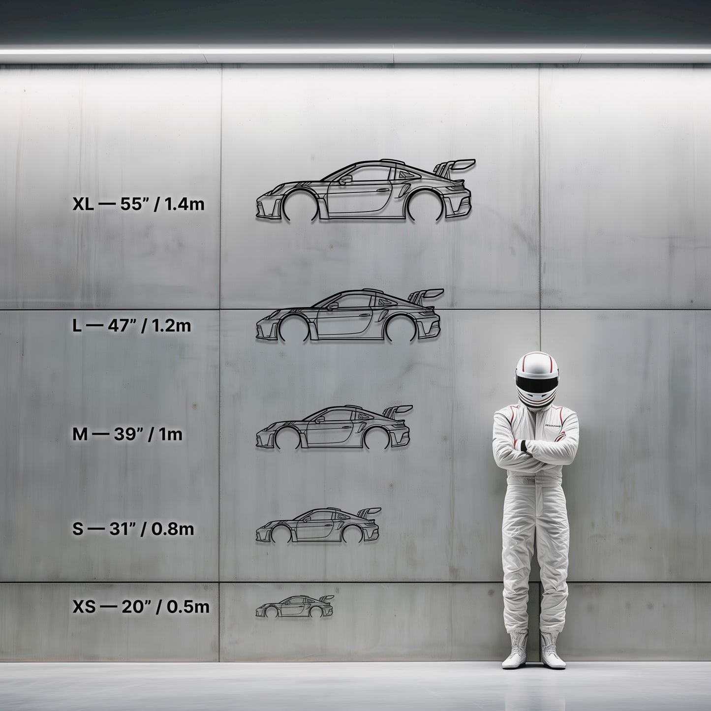 BMW M4 Metal Car Silhouette Wall Art — Side