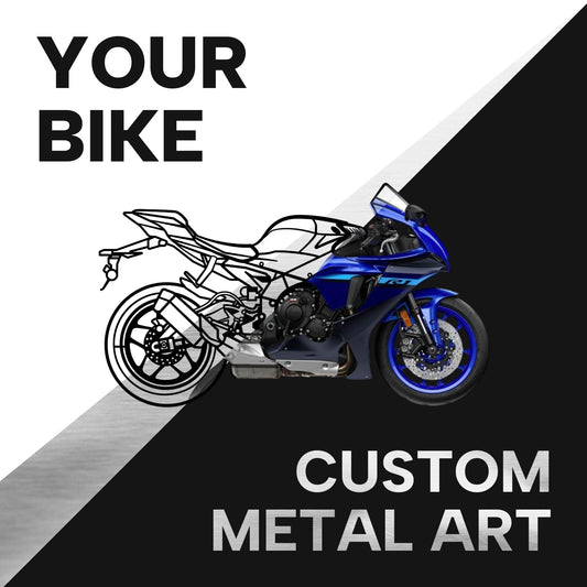 Custom Metal Motorcycle Wall Art — From Your Photo